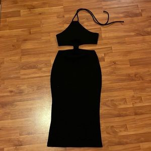Midi cut out Halter dress